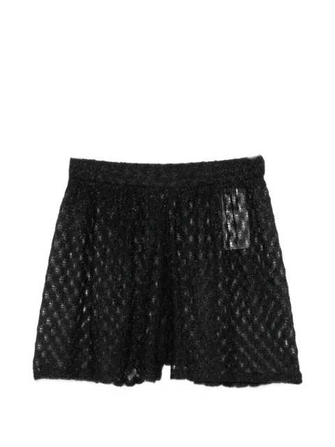 Missoni crochet-knit lamé shorts Black MC22SI00BR014R