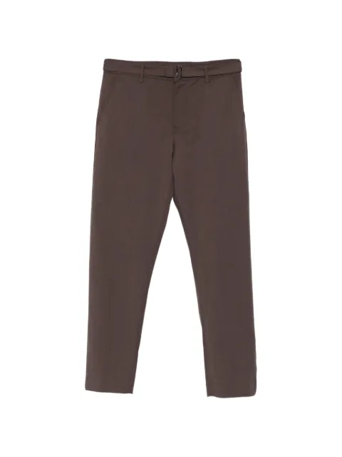 Canali Impeccabile belted wool trousers Brown V91676AR03652