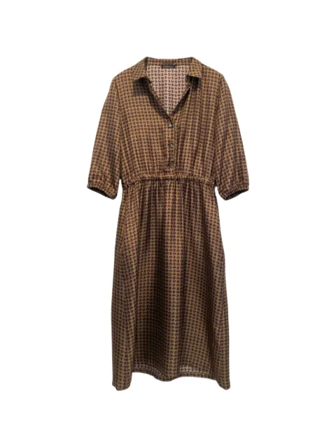 Laura Urbinati paisley-print elasticated-waist dress Brown E6V03TC