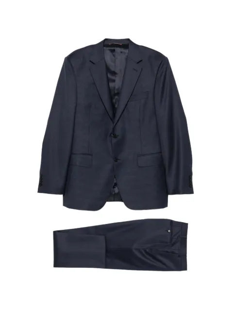 Canali pocket micro-check suit Blue BF0436312280