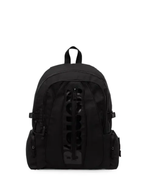 Blauer logo-print zip-pocket backpack Black WORCE03