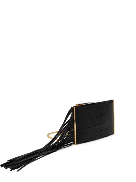 Elisabetta Franchi fringe-detail shoulder bag Black BS05N63E2