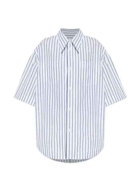 AMI Paris Ami de Coeur striped-pattern shirt White USH09CO0220