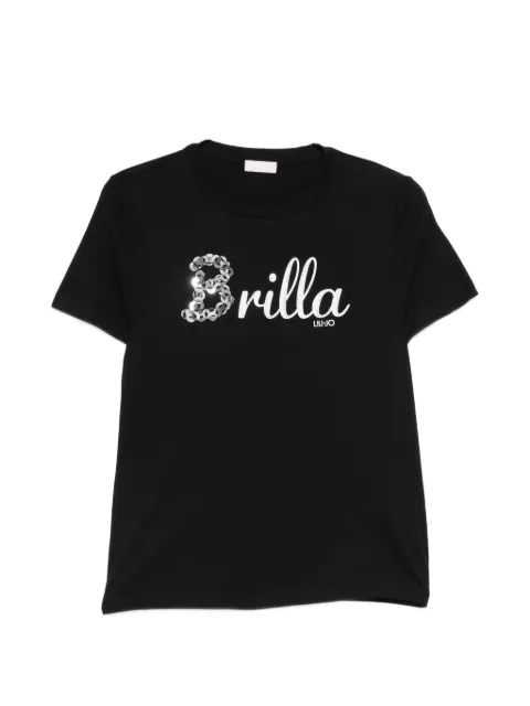 LIU JO sequin-embellished T-shirt Black WA6431JS904