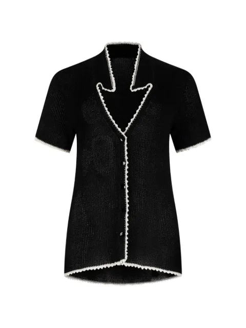 PARAMIDONNA Tiana trim top Black SS26TNVBW
