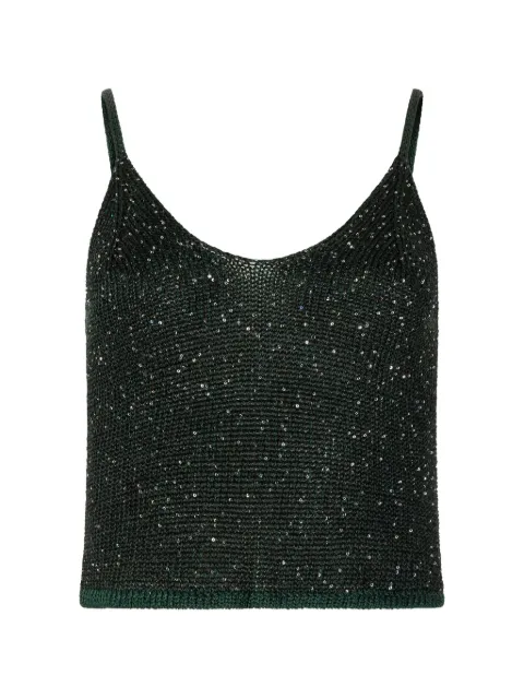 PARAMIDONNA Bruna sequin top Black SS26BTM