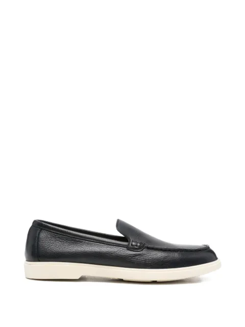 CALPIERRE grained leather loafers Blue B1800