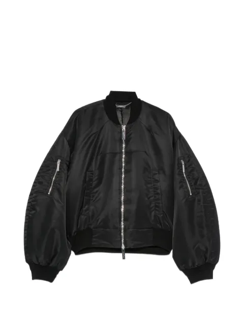Matières Fécales zip-up bomber jacket Black MAT02J005