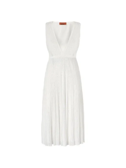 Missoni V-neck midi dress White DS26SG0IBK01GH