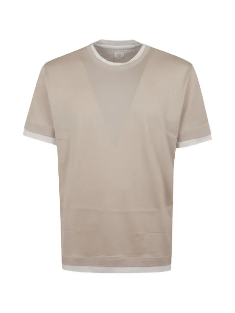 Eleventy layered T-shirt Neutrals M75TSHM01TES0M238