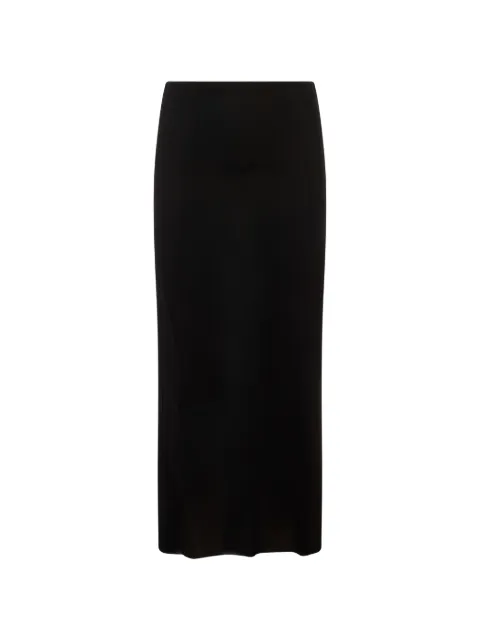 Jil Sander fine-knit semi-sheer midi skirt Black J03MA0300J16143