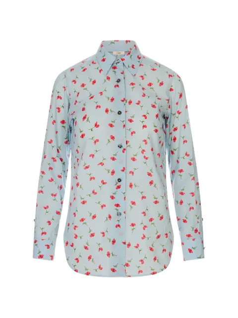 Jil Sander cotton muslin printed shirt Blue J03DL0222J45353