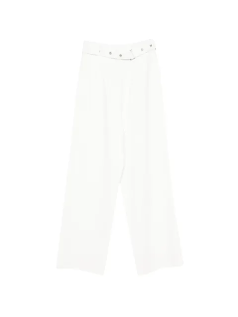 MRZ belted wide-leg trousers White S260009