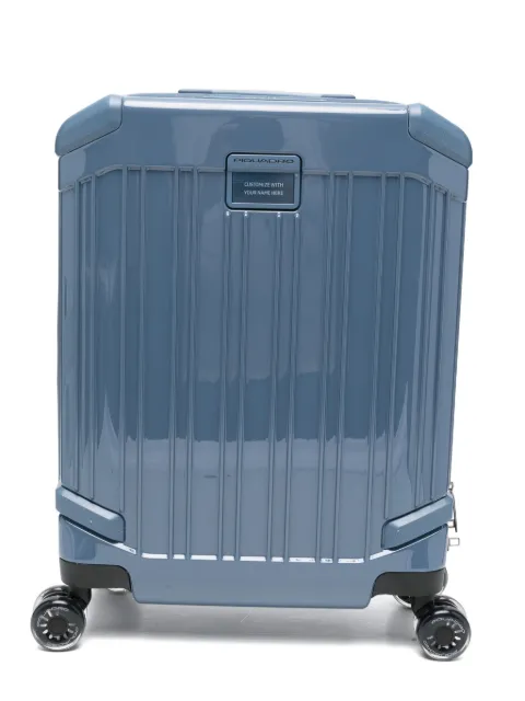 PIQUADRO Pop ribbed four-wheel cabin suitcase Blue BV4425POP