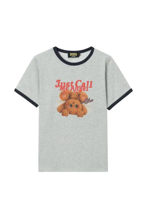 Mini Cream graphic-print T-shirt Grey 6SM627A
