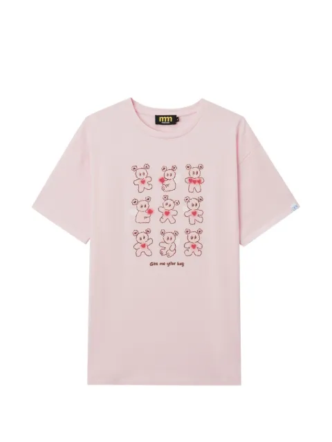 Mini Cream graphic-print T-shirt Pink 6SM629A
