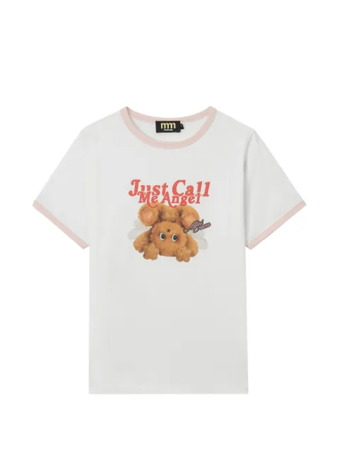 Mini Cream graphic-print T-shirt White 6SM627A