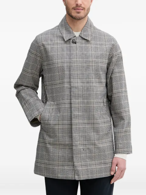 Barbour Roking check-pattern single-breasted coat Neutrals MWB1156