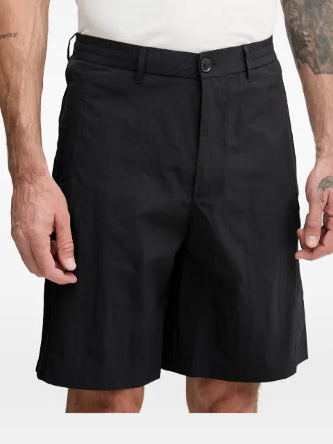 Armani Exchange logo-plaque elasticated-waistband shorts Black XM002879AF22504