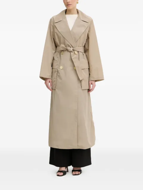 Armani Exchange double-breasted belted trench coat Neutrals XW001927AF21526