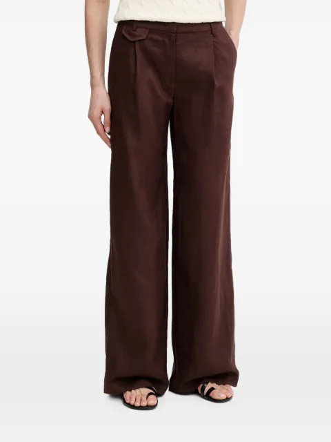 Bardot Geordy pleated wide-leg trousers Brown 60311PB