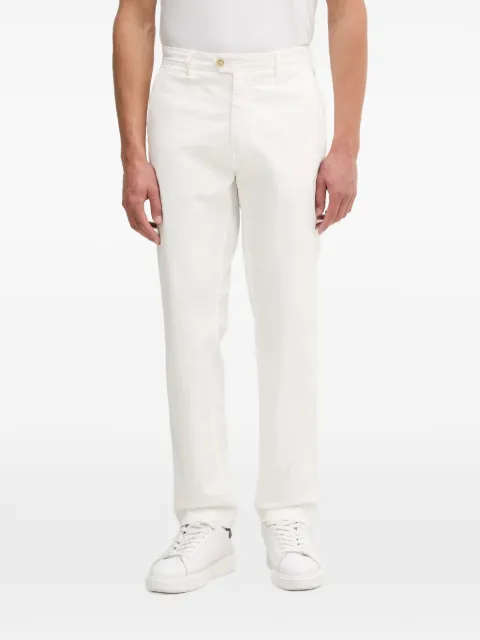 Aeronautica Militare logo-patch straight-leg trousers White PA1711UCT04292