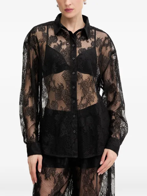 Bardot Aleida floral-lace shirt Black 60360TB