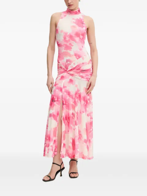 Bardot tie-dye ruched maxi dress Pink 60373DB3