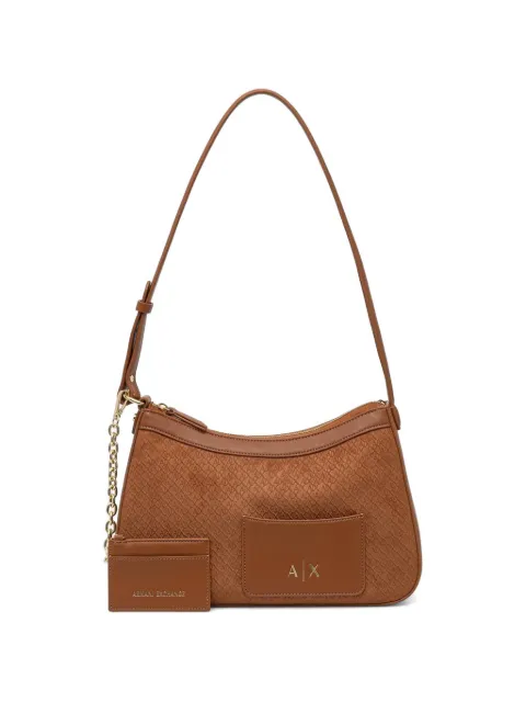 Armani Exchange monogram-pattern shoulder bag Brown XW001213AF22645