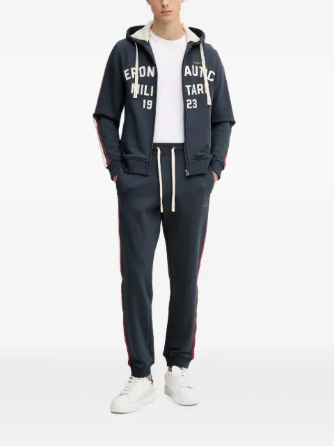 Aeronautica Militare side-stripe track pants and sweatshirt Blue TF0107UF00677