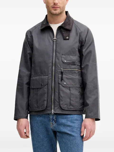 Barbour corduroy-collar multi-pocket jacket Grey MWX2536