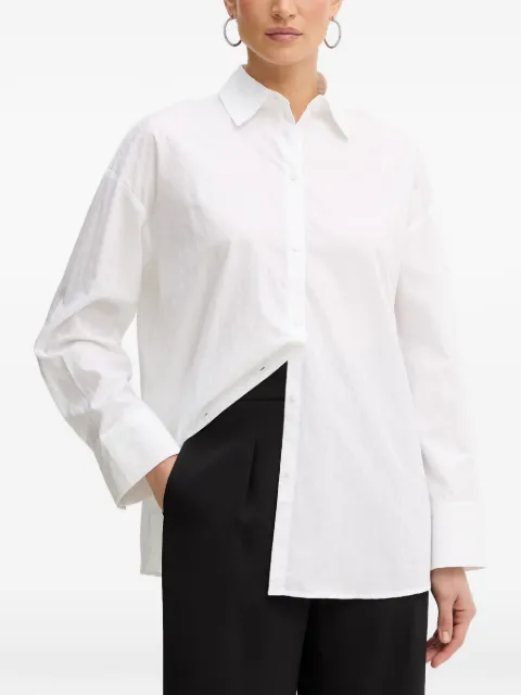 Armani Exchange logo-jacquard long-sleeve shirt White XW001424AF16631