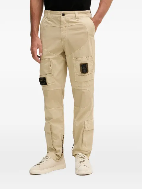 Aeronautica Militare logo-patch zip-detail cargo pants Neutrals PA1387UCT01493