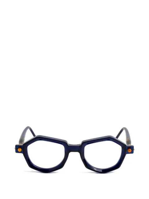 Kuboraum P27 geometric-frame glasses Blue P27BL