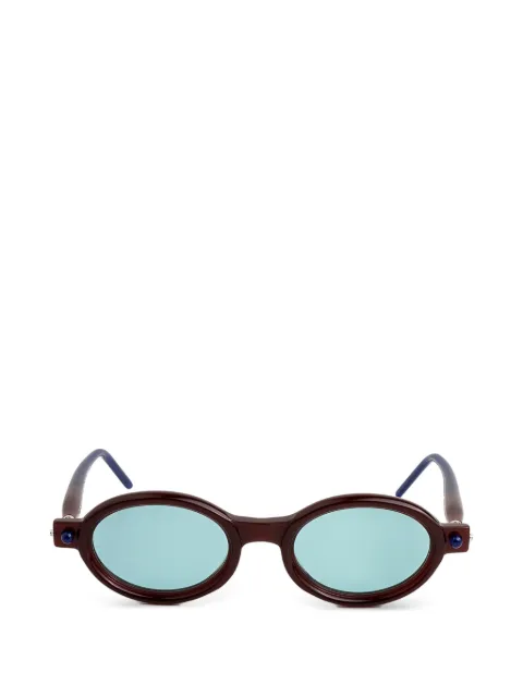 Kuboraum P6 oval-frame sunglasses Brown P6