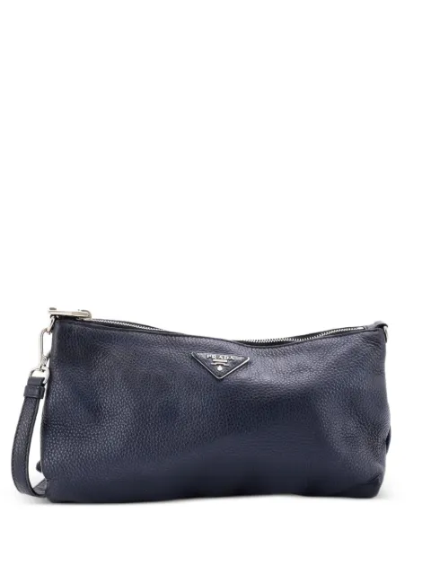 Prada Pre-Owned Flat Zip Vitello Daino Mini crossbody bag Blue SISUFB2FUGGBK360