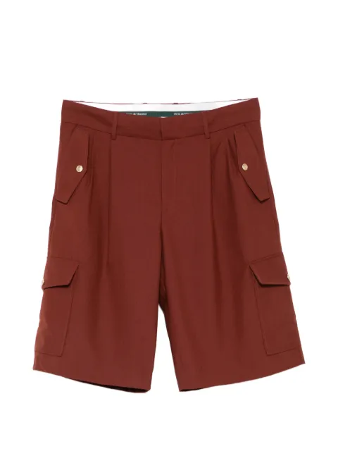 Drôle De Monsieur pleated cargo shorts Brown KBS173PL173BR
