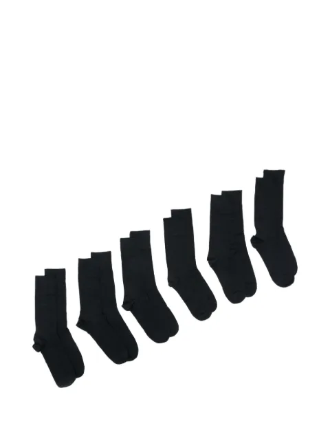 CDLP logo-print ribbed-cuff socks (set of six) Blue MS0006122226