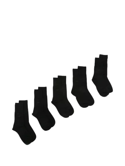 CDLP ribbed-cuff logo-print socks (set of five) Black MSO006012025