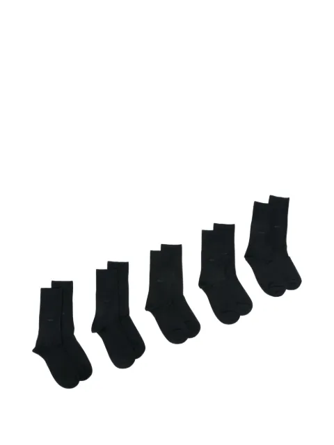 CDLP ribbed-cuff logo-print socks (set of five) Blue MS0006012025