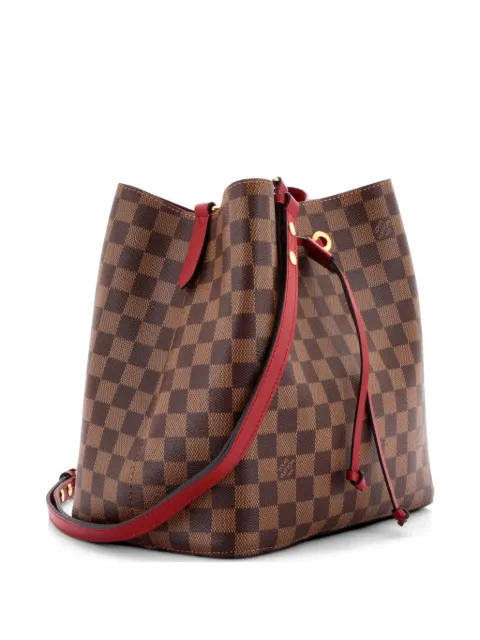 Louis Vuitton Pre-Owned NeoNoe Handbag Damier with Leather MM bucket bag Brown 9PKYRK8IHVJTHW8X