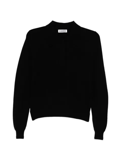Jil Sander lightweight wool polo sweater Black J01GL0105J14827