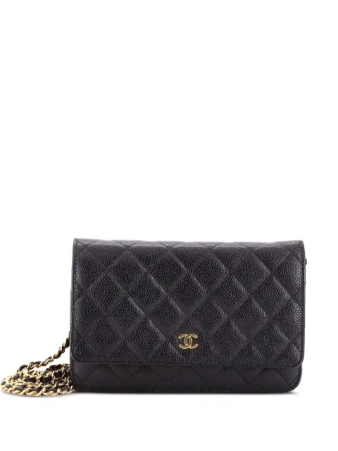 CHANEL Pre-Owned Wallet on Chain Quilted Caviar crossbody bag Black 51NCA60QPWR4N72Y