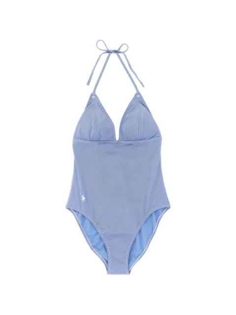 Polo Ralph Lauren halterneck embroidery swimsuit Blue 21594507