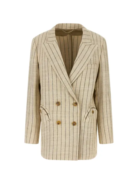 Blazé Milano Serene Everyday double-breasted blazer Neutrals BZEBD19SSREWY01