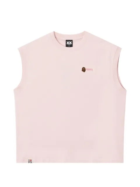 FINGERCROXX logo-patch sleeveless T-shirt Pink FFXVTW01418X