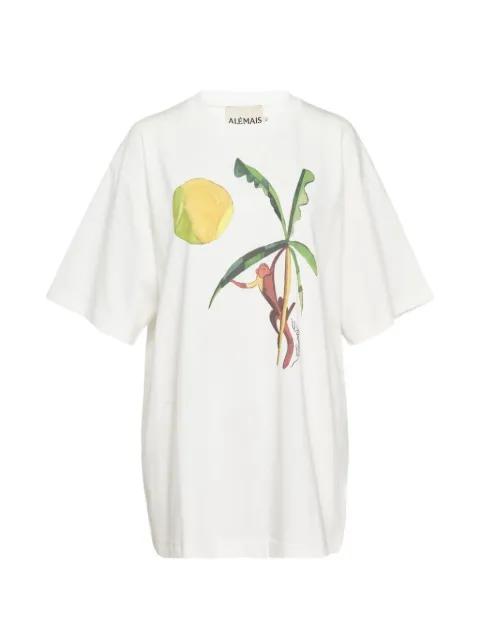 ALEMAIS Mokshini graphic-print T-shirt White 7038T