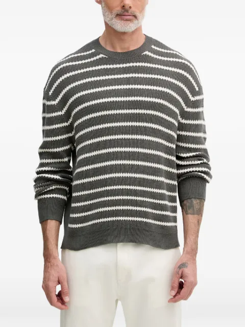 Armani Exchange horizontal-stripe crew-neck sweater Grey XM002172AF18754