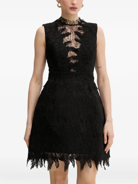 Bardot Silas guipure-lace sleeveless mini dress Black 60281DB