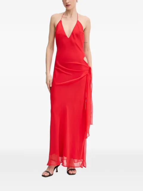 Bardot Cyrel cut-out halterneck maxi dress Red 59760DB4